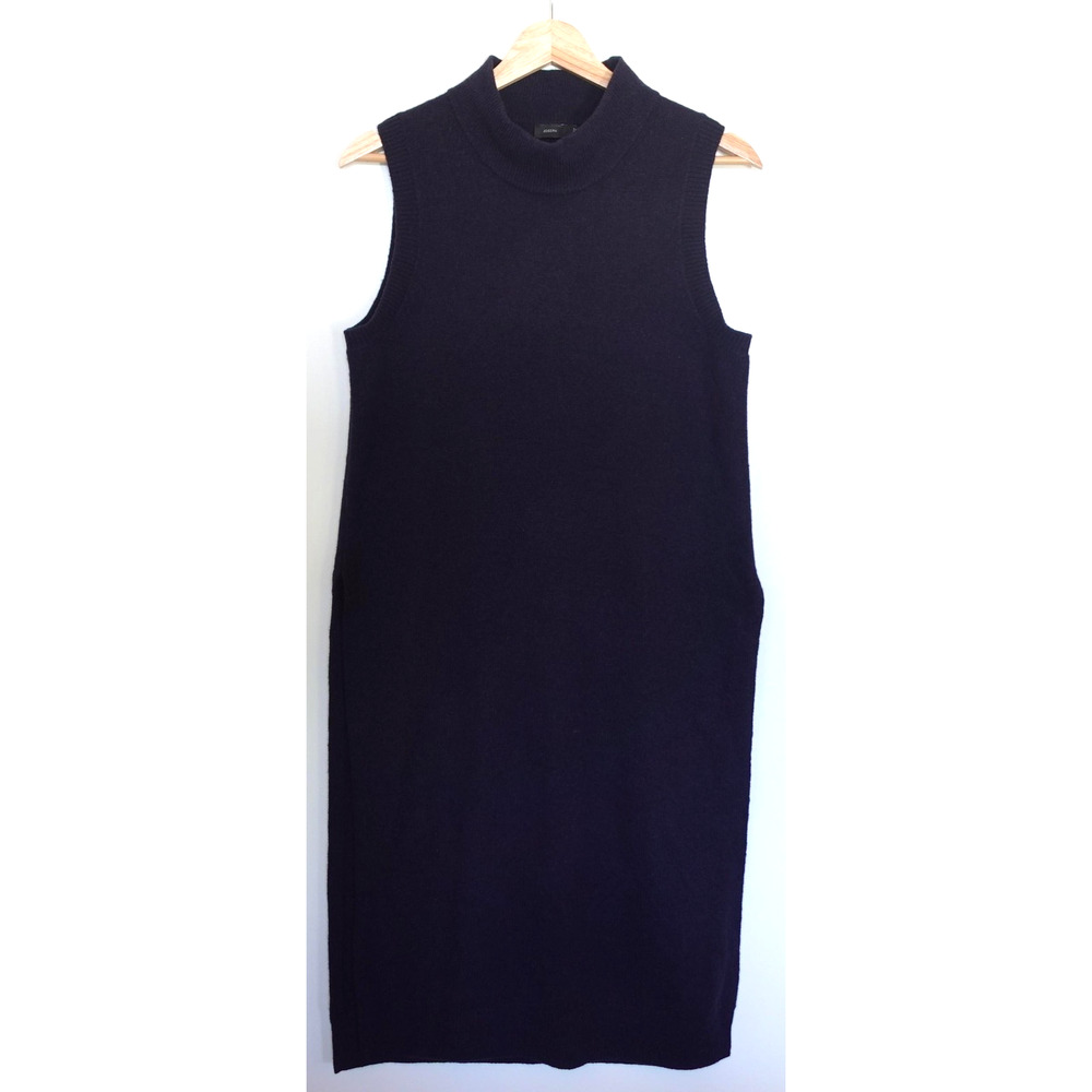 Joseph Dress Medium Navy Joy Wool Cashmere Layering Midi Duster Tunic Minimalist